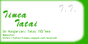 timea tatai business card